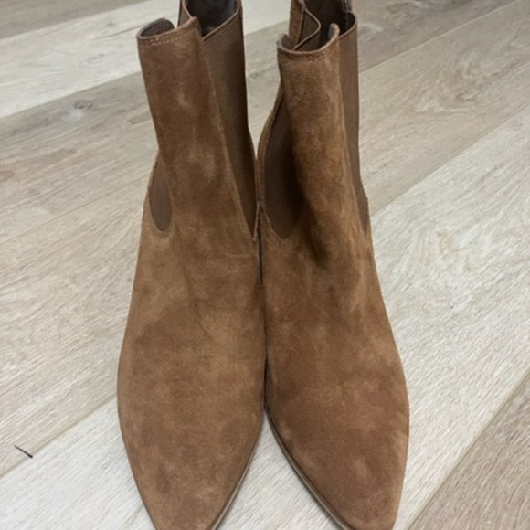 Steve Madden Addy Cognac Suede Bootie - Size 11 - Picture 2 of 9